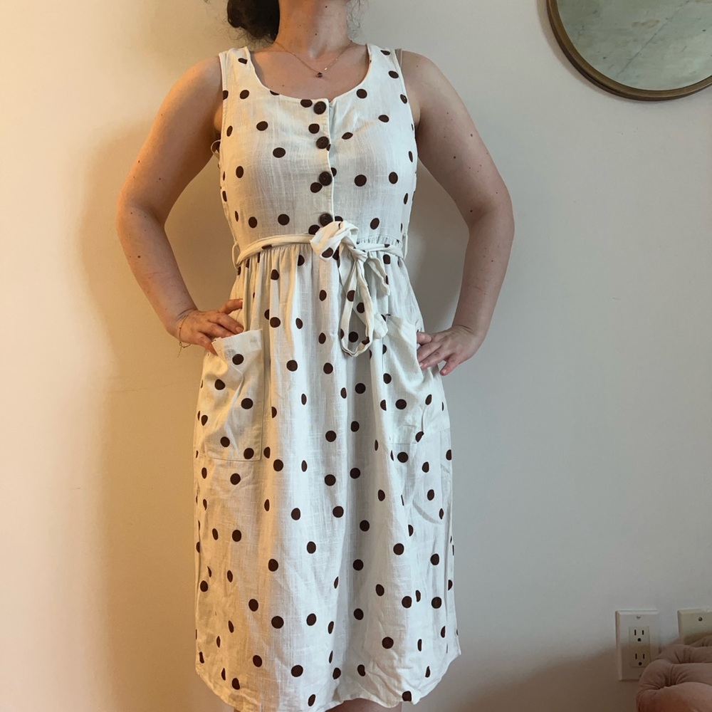 Monteau Polka Dot Midi Sundress